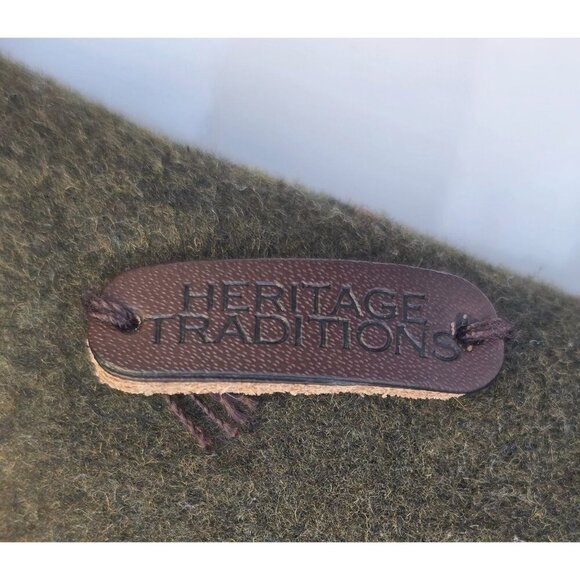 Heritage Traditions Retro Paperboy Cap Wool Patchwork Olive Brown Stretch Band O - Picture 5 of 10